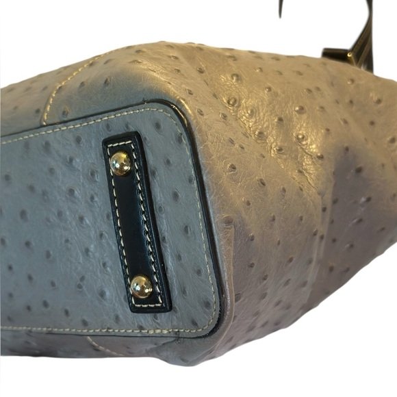 Dooney & Bourke Gray Ostrich Lexington Purse - Picture 17 of 17